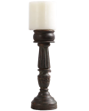 WENGE CARVED CANDLE STAND WENGE CARVED CANDLE STAND